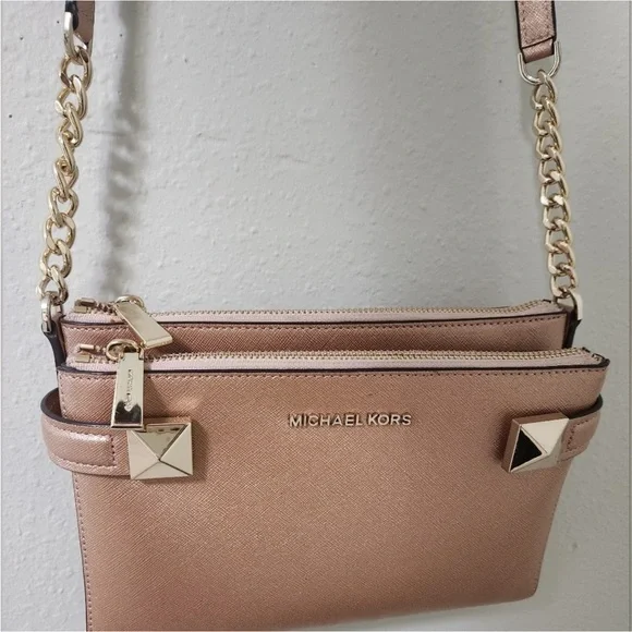 Michael Kors Rose Gold Crossbody Bag - Picture 7 of 9